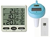 Funk Poolthermometer FT0075 Pool mit 2 Funksensoren Teichthermometer Schwimmbad