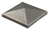 GAH-Alberts 418083 Pfostenkappe für Vierkantmetallpfosten, zum Anschweißen, Stahl roh, 50 x 50 mm / 10 Stück