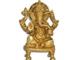 Ganesh, Ganpati, Messing Statue indischen handgefertigt Religiöse Skulptur von ganesha, antik Look Solid Messing Skulptur Artefakt, Vintage Deko, wertvolle Sammlung, ...
