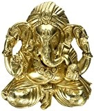 Ganesha Art Work Hindu Decal Religious Gifts Indian Room DÃ©cor Brass Statue 9 inch