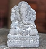Ganesha-Figur Elefantengott Stein grau Gartenstatue