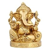 Ganesha Statue Brass Hinduism In India Religious Items Hindu Temple Puja6.5 inch