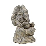 Ganesha Steinfigur Hinduismus Buddhismus Gott Götterbote Ganapati Geschenk Stein Lavasand 50cm