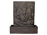 Ganesha Wasserlauf Steinguss / Indischer-Tempel Brunnen für Haus und Garten (Indoor & Outdoor)