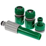 GARDEN HOSE TAP CONNECTOR PIPE ADAPTOR FITTING SET HOSE ACCESSORY SNAP ACTION SPRAY NOZZLE SET NEW by Kingfisher