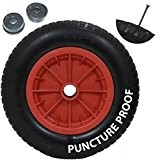 Garden mile? New 14 Red PU Puncture Proof Wheelbarrow Wheel Tyre Solid Lightweight Foam 3.50 - 8 NOT FOR HIGHWAY ...