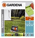 Gardena 8221-20 Sprinklersystem Komplett-Set mit Versenk-Viereckregner OS 140