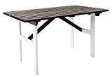 GARDENho.me Gartentisch HANKO Weiß/Taupe ca. 120 x 70cm Esstisch Tisch