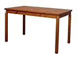 GARDENho.me Nordischer Gartentisch Tisch Massivholz Esstisch EVJE braun ca. 120 x 70 cm