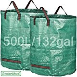 GardenMate® 2x 500L Gartensack PROFESSIONAL aus robustem Polypropylen-Gewebe (PP)