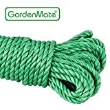 GardenMate® PP-Outdoor Seil 30 m lang 6mm dick aus 3 Polypropylene Strängen