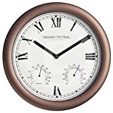 Gardman Uhr "Grand Central Station", bronze, 30x4x30 cm, 17214