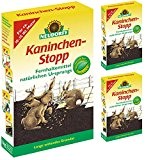 GARDOPIA Sparpaket: 3 x 1 kg Neudorff Kaninchen-Stopp Fernhaltemittel + Gardopia Zeckenzange mit Lupe