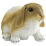 Garten Deko Figur Schlappohr Häschen Kaninchen aus Kunstharz in Schwarz oder Braun