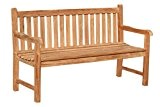 Gartenbank PICADELLY 3-Sitzer 150 cm aus Teak Holz Bank Holz