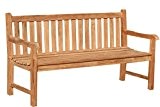 Gartenbank PICADELLY 3-Sitzer 180 cm aus Teak Holz Holzbank