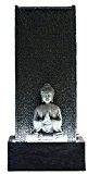Gartenbrunnen Außenbrunnen Buddha XL 100 cm mit LED Licht weiß