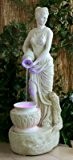 Gartenbrunnen Statue Frauenskulptur mit Beleuchtung