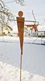Gartendeko Skulptur aus Rost Eisen Stecker Amor 1,70 m