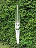 Gartendeko Skulptur Stab Maike Edelstahl 120cm mit 2 Edelstahlkugeln