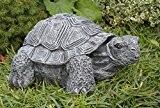 Gartenfigur Schildkröte groß - Schiefergrau, Deko, Figur, Garten, Stein, frostsicher