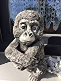 Gartenfigur Steinfigur Monkey Affe Äffchen Baby ca. 8,3 kg Frostfest