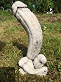 Gartenfigur Steinfigur Penis Phallus Erotik Füße ca. 2 Kg Frostfest Wasserfest