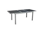 GARTENFREUDE Gartenmöbel Aluminium Garten Tisch ausziehbar 147/200 x 90 x 75 cm mit Non Wood Platte, anthrazit