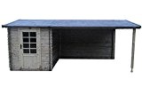 Gartenhaus / Blockhütte Fonteyn Petra Satteldach 580x300 cm Hochdruck imprägniert