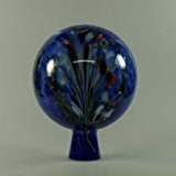 Gartenkugel Rosenkugel mit Granulat dunkelblau d 15cm mundgeblasen handgeformt Lauschaer Glas das Original