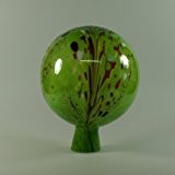 Gartenkugel Rosenkugel mit Granulat grün d 15cm mundgeblasen handgeformt Lauschaer Glas das Original