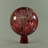 Gartenkugel Rosenkugel mit Granulat rubinrot d 15cm mundgeblasen handgeformt Lauschaer Glas das Original
