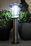 Gartenlampe PS-106 Solarleuchte Gartenleuchte Edelstahl Sockelleuchte LED