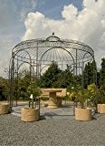 Gartenlaube, Garten Pavillon, Rosenpavillon, Pavillon Eisen, Pavillon Metall Rund Antwerpen Ø 350 cm (Eisenblank)