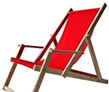 Gartenliege Strandliege Liegestuhl aus Holz Sonnenliege N/8 mit Armauflagen