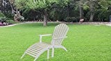 Gartensessel weiß Sessel mit Hocker American Armchair Akazienholz Gartenmöbel