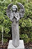 GARTENSKULPTUR ENGEL betend Steinguss antik Gartenfigur Gartendekoration H68cm von Fiona Scott