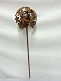 Gartenstecker Allium Blumen - Kugel am Stab, Metall, 120 cm, rostfarben
