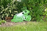 Gartenstecker Beetstecker Frosch Froschkönig, Kröte, Tier "Jonathan" (Grün), ein echtes Schnäppchen als Präsent für Ihre Frau und auch zu Weihnachten ...