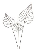 Gartenstecker Edelrost - Herzblatt-Set - Rankhilfe Gartendeko bestehend aus drei verschiedenen Größen Herzblätter