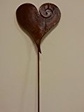 Gartenstecker Herz Curl aus Metall, 60 cm, Saremo Gartendeko