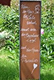 Gartenstecker-Metallbild -dekoratives edles Standbild mit Weisheit "Wenn im Haus die Liebe wohnt...", 125-130 cm - für Haus und Garten, stabile ...