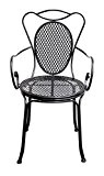 Gartenstuhl Bistrostuhl Metall Antik-Stil 92cm Garten Bistro Stuhl schwarz