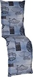 Gartenstuhlauflage Sitzkissen Polster Stuhlkissen für Relaxstuhl in Jeans Stoff blau grau schwarz Premium Bezug aus 100% Baumwolle