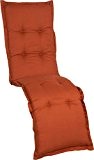 Gartenstuhlauflage Sitzkissen Polster Stuhlkissen für Relaxstuhl in terra Premium Bezug aus 100% Baumwolle