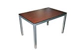 Gartentisch, Esstisch, Tisch, Gastronomie, HPL Tischplatte 120x80 Makore 12 mm