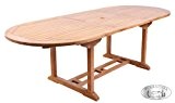 Gartentisch MANADO ausziehbar 180 - 240 cm Esstisch Teakholz Tisch Gartenmöbel Premiumqualität