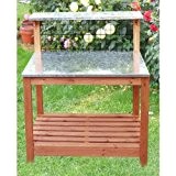 Gartentisch mit verzinkter Arbeitsplatte 101 x 55 x 117 cm 12/271