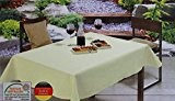 Gartentischdecke Outdoor-Tischdecke vers. Farben & Formen (130x160 cm, Creme-Weiß)