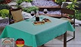 Gartentischdecke Outdoor-Tischdecke vers. Farben & Formen (130x160 cm, Türkis)